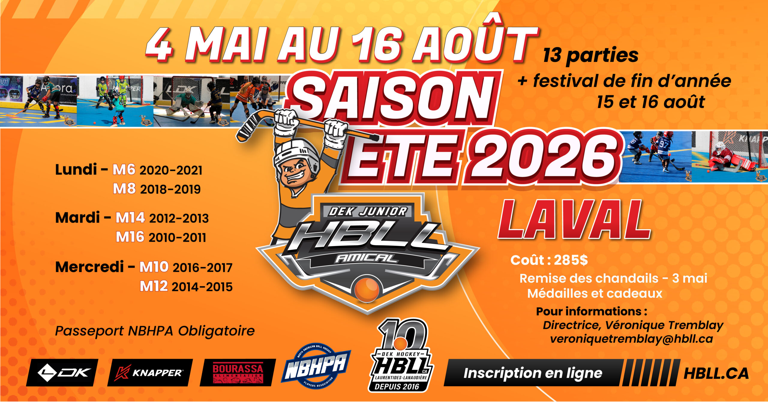 Saison junior ete 2026 Amical Laval